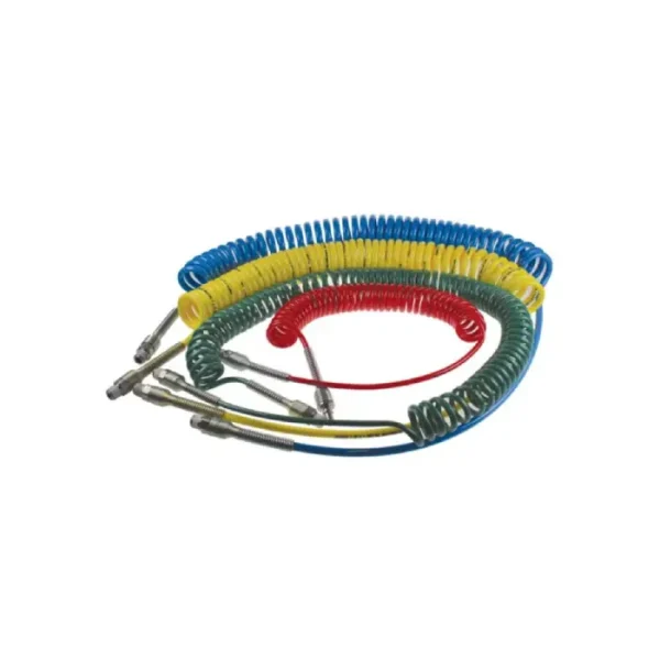 Tube Pneumatique Polyuréthane PU spiralé 4m á piquage, 6x4 raccord G1/4